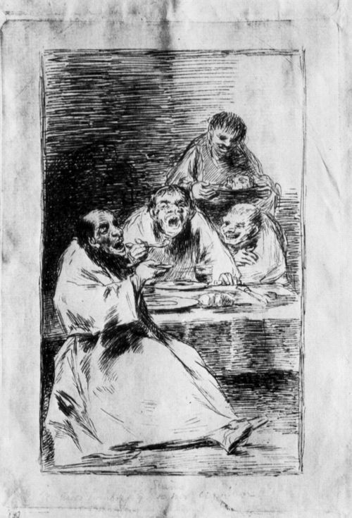 Goya y Lucientes, Francisco de: Zeichnungen fr »Los Caprichos«: »25. Traum von gewissen Leuten, die uns auffressen«