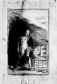 Goya y Lucientes, Francisco de: Zeichnungen fr »Los Caprichos 18«: »Traum. Betrunkener, halb entkleideter Mann, der zu seiner llampe spricht und dabei das Haus in Brand setzt«