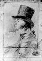 Goya y Lucientes, Francisco de: Zeichnungen für »Los Caprichos«: »Der Maler Francisco Goya y Lucientes« (Selbstporträt Goyas)