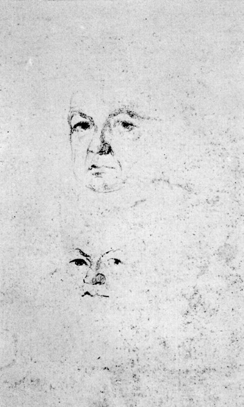 Goya y Lucientes, Francisco de: Zeichnungen fr »Los Caprichos«: Zwei Skizzen zum Selbstportrt Goyas