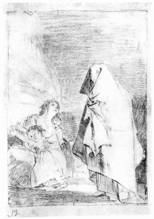 Goya y Lucientes, Francisco de: Zeichnungen fr »Los Caprichos«: »Da kommt der Kinderschreck«