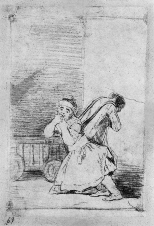 Goya y Lucientes, Francisco de: Zeichnungen fr »Los Caprichos«: »Der vom Kindermdchen«