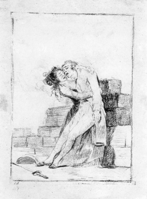 Goya y Lucientes, Francisco de: Zeichnungen fr »Los Caprichos«: »Die Liebe und der Tod«