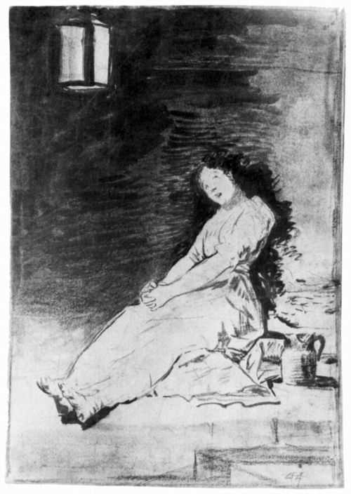 Goya y Lucientes, Francisco de: Zeichnungen fr »Los Caprichos«: »Weil sie empfindlich war«