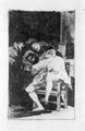 Goya y Lucientes, Francisco de: Zeichnungen für »Los Caprichos«: »Sie rupfen ihn«