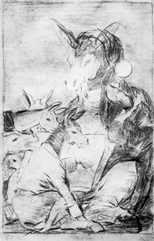 Goya y Lucientes, Francisco de: Zeichnungen fr »Los Caprichos«: »Ob der Schler mehr wei«