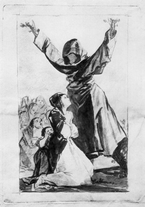 Goya y Lucientes, Francisco de: Zeichnungen fr »Los Caprichos«: »Was ein Schneider vermag!«