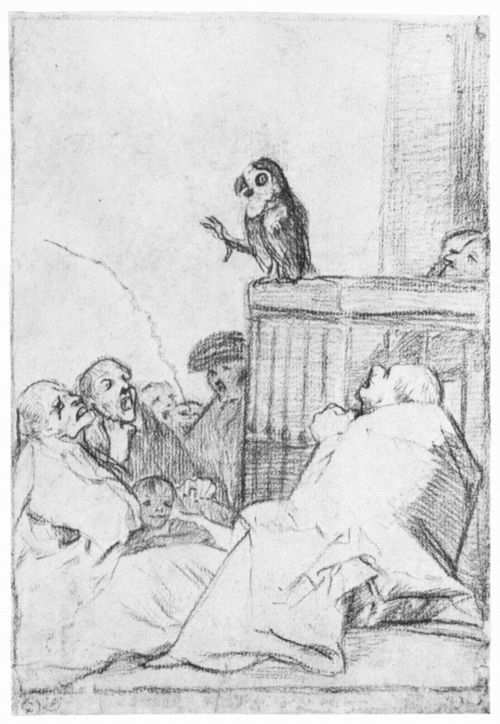 Goya y Lucientes, Francisco de: Zeichnungen fr »Los Caprichos«: »Was fr ein goldener Schnabel«