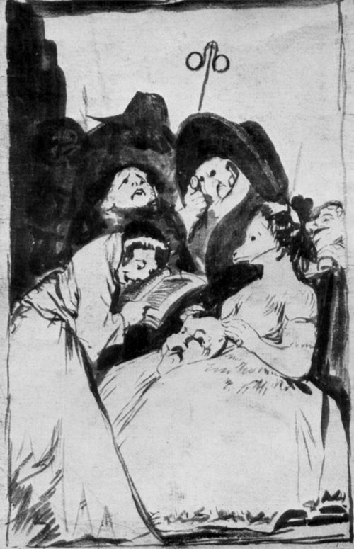 Goya y Lucientes, Francisco de: Zeichnungen fr »Los Caprichos«: »Die Abstammung«