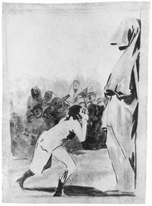 Goya y Lucientes, Francisco de: Zeichnungen fr »Los Caprichos«: Obwohl er ihn nicht sehen kann