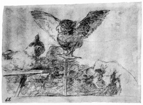 Goya y Lucientes, Francisco de: Zeichnungen fr »Desastres de la Guerra«: »Desastre 73, Katzenpantomine«