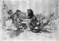 Goya y Lucientes, Francisco de: Zeichnungen für »Desastres de la Guerra«: »Desastre 74, Das ist das Schlimmste«