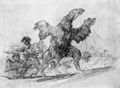 Goya y Lucientes, Francisco de: Zeichnungen fr »Desastres de la Guerra«: »Desastre 76, Der fleischfressende Geier«