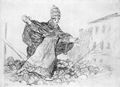 Goya y Lucientes, Francisco de: Zeichnungen fr »Desastres de la Guerra«: »Desastre 77, Hoffentlich reit das Seil«