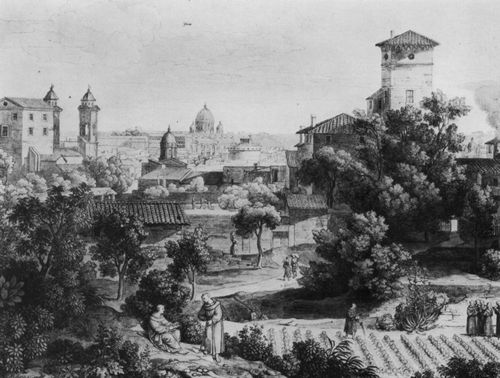 Koch, Joseph Anton: Blick vom Kloster S. Isidoro auf Rom