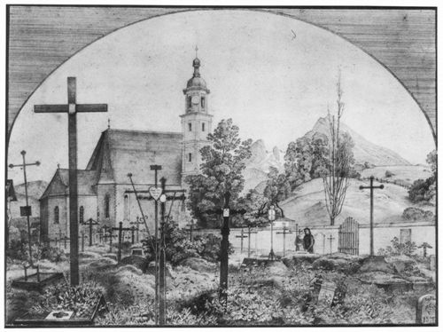 Olivier, Ferdinand: Der Gottesacker der Franziskanerkirche zu Berchtesgaden im Erzstift Salzburg