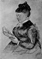 Leibl, Wilhelm Maria Hubertus: Porträt der lesenden Frau von Poschinger