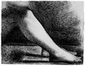 Seurat, Georges: Ein Badeplatz bei Asnires, Figurenstudie; Das Bein