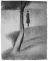 Seurat, Georges: Ein Sonntag auf La Grande Jatte, Studie; Mann neben Baum