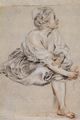 Watteau, Antoine: Sitzende junge Frau