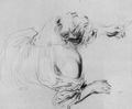Watteau, Antoine: Bacchantin auf dem Boden liegend