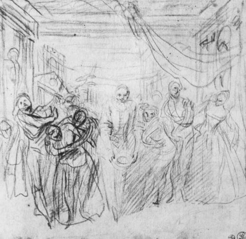 Watteau, Antoine: Italienische Komdianten, Beifall empfangend