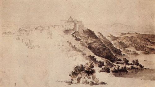 Ingres, Jean Auguste Dominique: Blick auf das Castell Gandolfo und den Albaner See