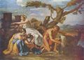 Poussin, Nicolas: Jupiter als Kind von der Ziege Amalthea genährt