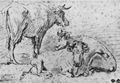 Berchem, Nicolaes Pietersz.: Drei Khe auf der Weide