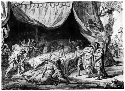 David, Jacques-Louis: Alexander der Groe am Totenbett der Gattin von Darius