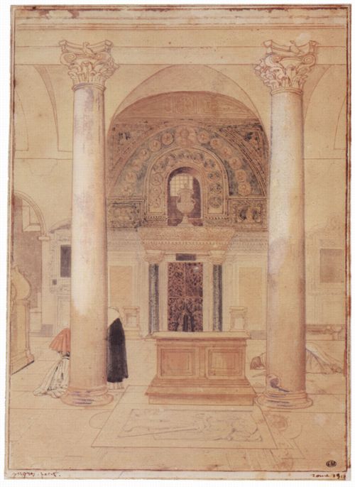 Ingres, Jean Auguste Dominique: Interieur der Santa Parxeda in Rom