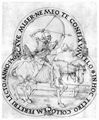 Dürer, Albrecht: Scheibenriß: Reitender Tod