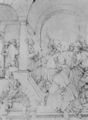 Dürer, Albrecht: Zeichnungsfolge der sog. »Grünen Passion«, Entwurf: Christus vor Pilatus