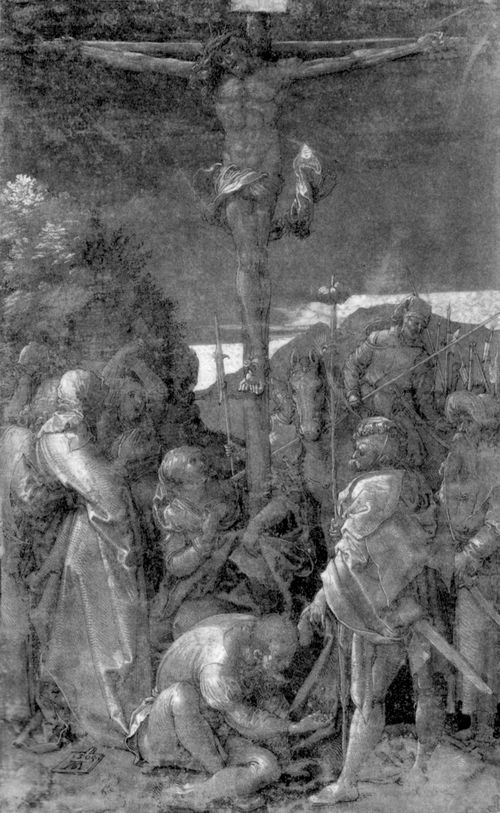 Drer, Albrecht: Zeichnungsfolge der sog. »Grnen Passion«: Christus am Kreuz