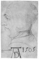 Dürer, Albrecht: Kopf eines alten Mannes im Profil