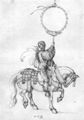 Dürer, Albrecht: Der große Triumphwagen, Detail: Junger Reiter als Kranzträger