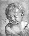 Dürer, Albrecht: Studie zur »Großen Kreuzigung«: Weinender Engelknabe