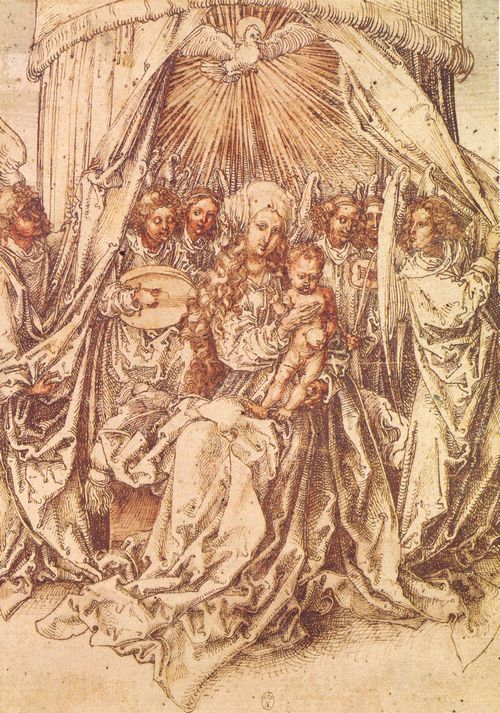 Drer, Albrecht: Madonna mit Engeln unter einem Baldachin