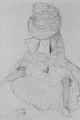 Klimt, Gustav: Sitzende mit Hut, der das Gesicht verdeckt