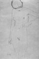 Klimt, Gustav: Stehender weiblicher Akt mit geneigtem Kopf
