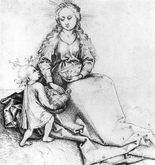 Schongauer, Martin: Sitzende Hl. Dorothea