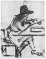 Rembrandt Harmensz. van Rijn: Zeichnender junger Mann
