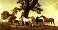 Stubbs, George: Pferde in einer Landschaft