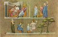 Meister der Wiener Genesis: Wiener Genesis, Szene: Joseph und die Frau des Potiphar
