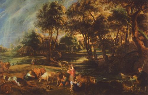 Rubens, Peter Paul: Landschaft mit Khen und Entenjgern