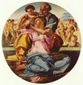 Michelangelo Buonarroti: Die Heilige Familie, Tondo