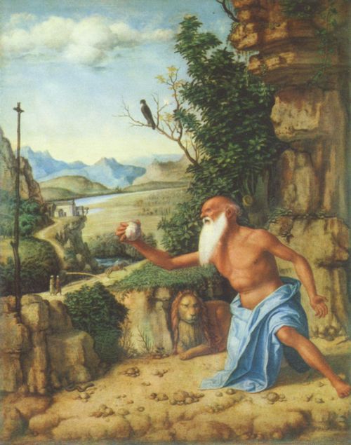 Cima da Conegliano: Hl. Hieronymus in einer Landschaft
