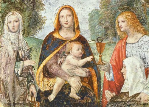 Luini, Bernardino: Madonna mit der Hl. Martha, Johannes dem Evangelisten und einer Nonne (Stifterin)
