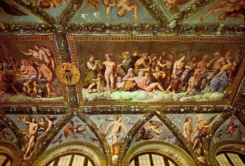 Raffael: Fresken in der Villa Farnesia, Szene: Decke der Loggia di Psyche