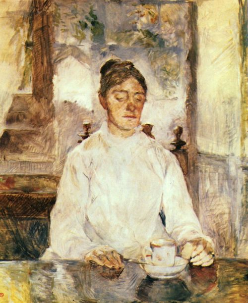 Toulouse-Lautrec, Henri de: Die Mutter des Knstlers, Grfin Adle de Toulouse-Lautrec beim Frhstck